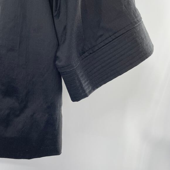 FOREVER Black Blazer Button Down Swing Cropped 1/2 Sleeve Jacket S - Picture 5 of 11